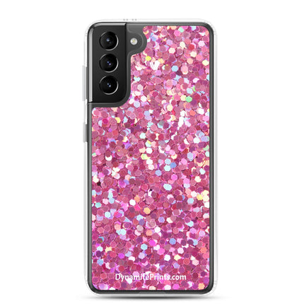 Pink Glitter Clear Case for Samsung® - Trump Tees