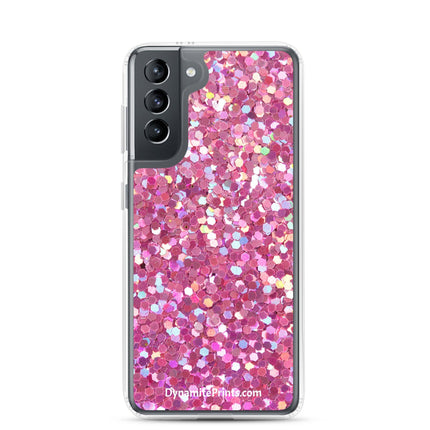 Pink Glitter Clear Case for Samsung® - Trump Tees