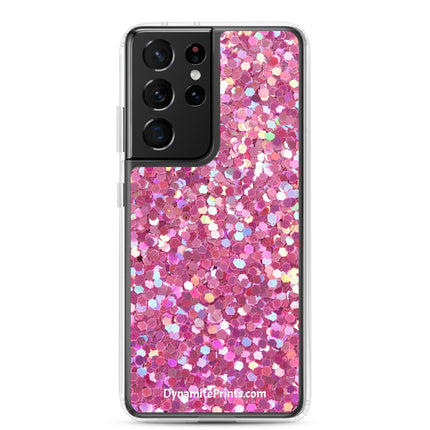 Pink Glitter Clear Case for Samsung® - Trump Tees