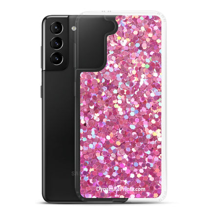 Pink Glitter Clear Case for Samsung® - Trump Tees