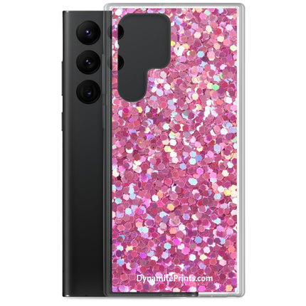 Pink Glitter Clear Case for Samsung® - Trump Tees