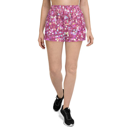 Pink Glitter Women’s Athletic Shorts - Trump Tees