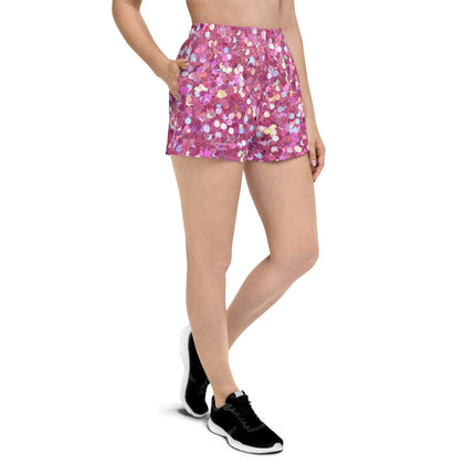 Pink Glitter Women’s Athletic Shorts - Trump Tees