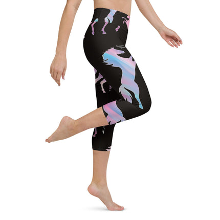 Pink Horse Yoga Capri Leggings - Trump Tees