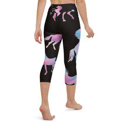 Pink Horse Yoga Capri Leggings - Trump Tees