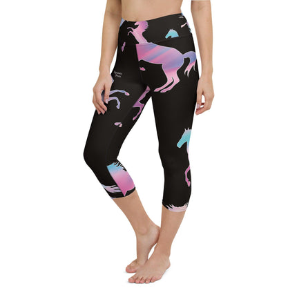 Pink Horse Yoga Capri Leggings - Trump Tees