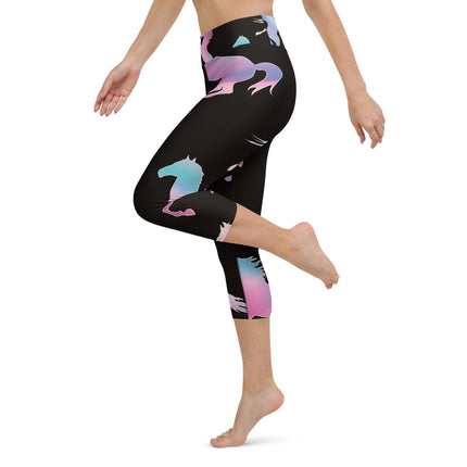 Pink Horse Yoga Capri Leggings - Trump Tees