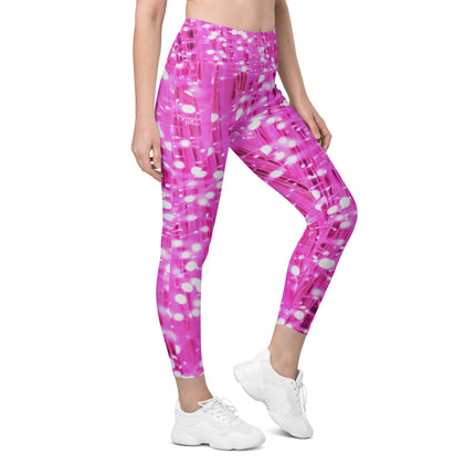 Pink Lights Leggings With Pockets - Trump Tees