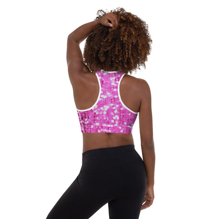 Pink Lights Padded Sports Bra - Trump Tees