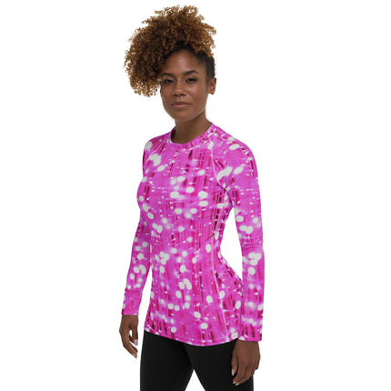 Pink Lights Women's Rash Guard - Trump Tees