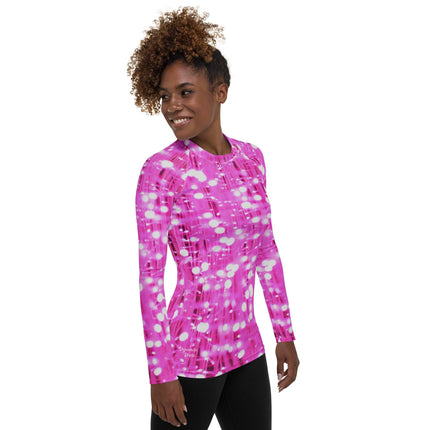 Pink Lights Women's Rash Guard - Trump Tees