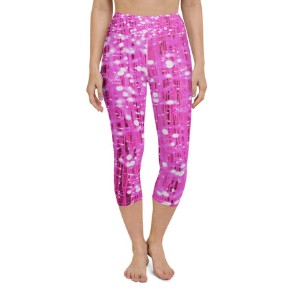 Pink Lights Yoga Capri Leggings - Trump Tees