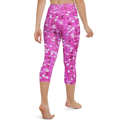 Pink Lights Yoga Capri Leggings - Trump Tees