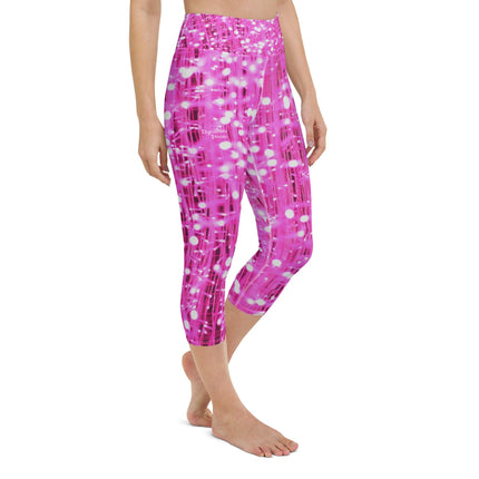 Pink Lights Yoga Capri Leggings - Trump Tees