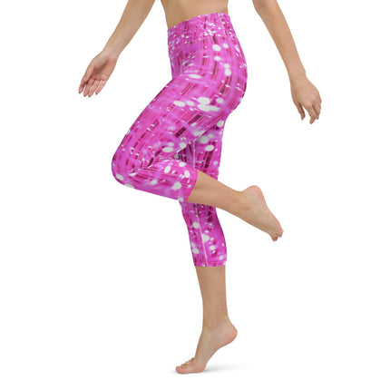 Pink Lights Yoga Capri Leggings - Trump Tees