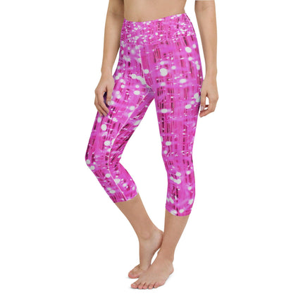 Pink Lights Yoga Capri Leggings - Trump Tees