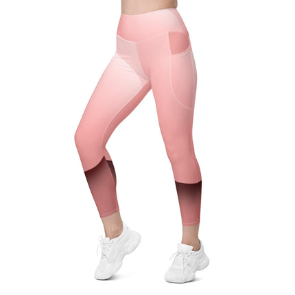 Pink Ribbon Leggings With Pockets - Trump Tees