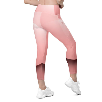 Pink Ribbon Leggings With Pockets - Trump Tees