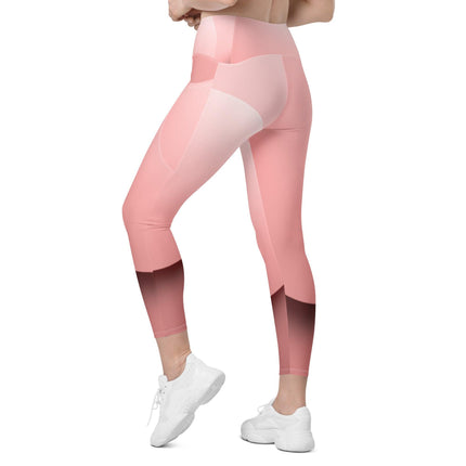 Pink Ribbon Leggings With Pockets - Trump Tees