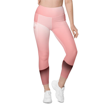 Pink Ribbon Leggings With Pockets - Trump Tees