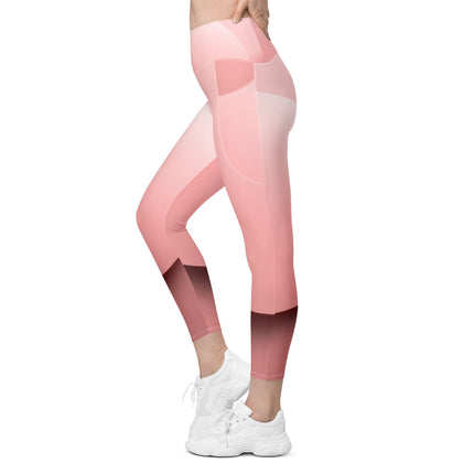 Pink Ribbon Leggings With Pockets - Trump Tees