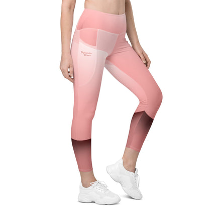 Pink Ribbon Leggings With Pockets - Trump Tees