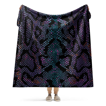 Purple Snake Sherpa Blanket - Trump Tees