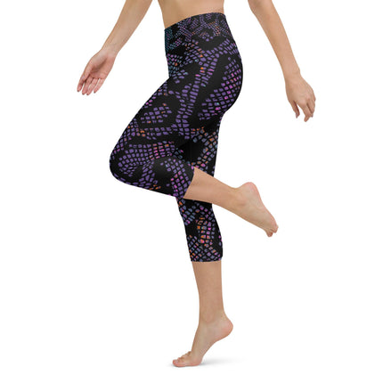 Purple Snake Yoga Capri Leggings - Trump Tees