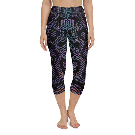 Purple Snake Yoga Capri Leggings - Trump Tees