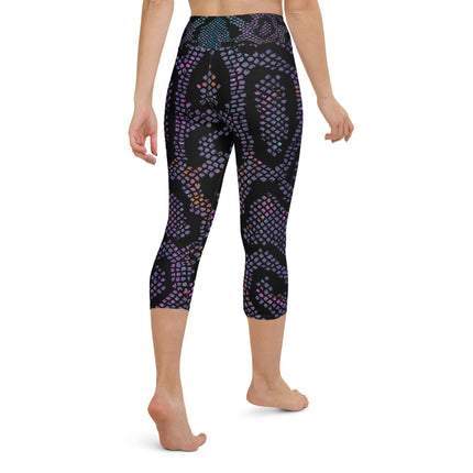 Purple Snake Yoga Capri Leggings - Trump Tees