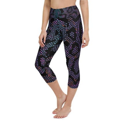 Purple Snake Yoga Capri Leggings - Trump Tees