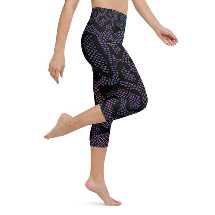 Purple Snake Yoga Capri Leggings - Trump Tees