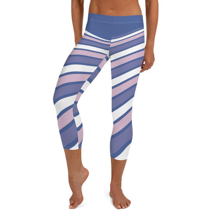 Purple Swirl Capri Leggings - Trump Tees