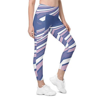 Purple Swirl Leggings With Pockets - Trump Tees