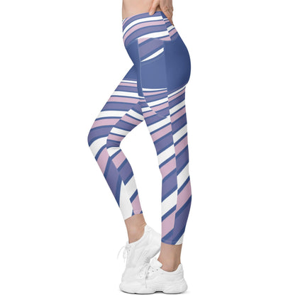 Purple Swirl Leggings With Pockets - Trump Tees