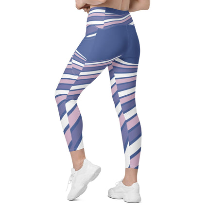 Purple Swirl Leggings With Pockets - Trump Tees