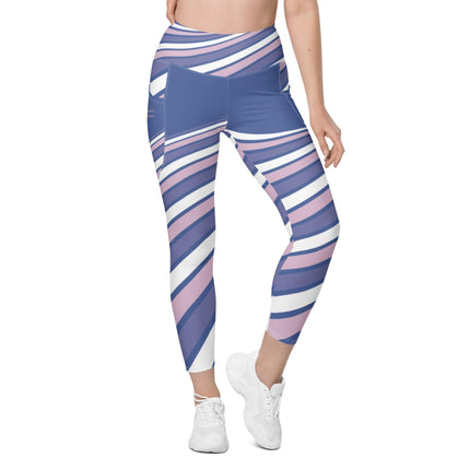 Purple Swirl Leggings With Pockets - Trump Tees