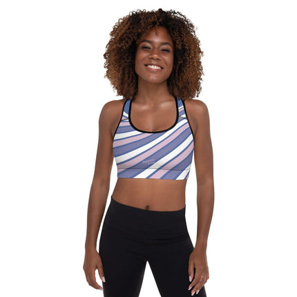 Purple Swirl Padded Sports Bra - Trump Tees