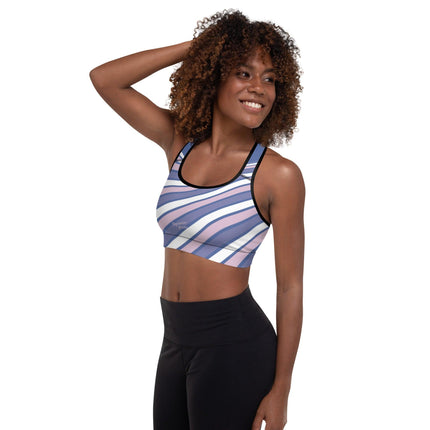 Purple Swirl Padded Sports Bra - Trump Tees