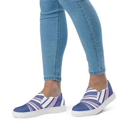 Purple Swirl Women’s slip - on canvas shoes - Trump Tees