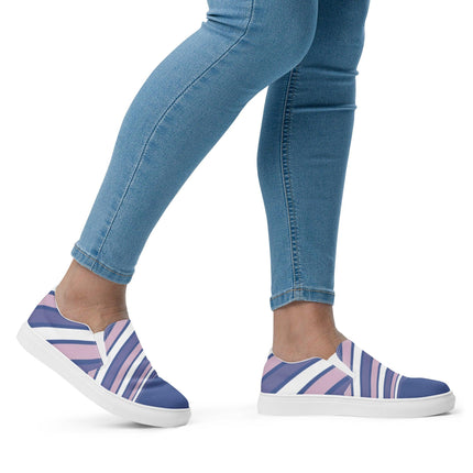 Purple Swirl Women’s slip - on canvas shoes - Trump Tees