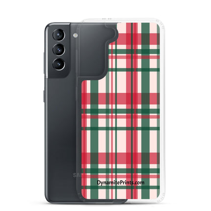 Red & Green Plaid Clear Case for Samsung® - Trump Tees