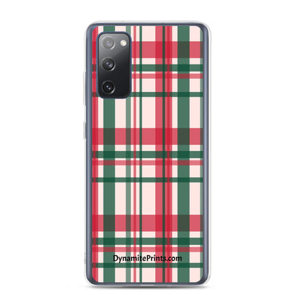 Red & Green Plaid Clear Case for Samsung® - Trump Tees