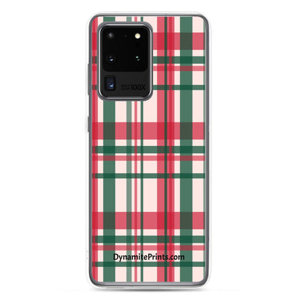 Red & Green Plaid Clear Case for Samsung® - Trump Tees