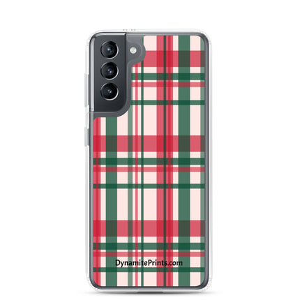 Red & Green Plaid Clear Case for Samsung® - Trump Tees