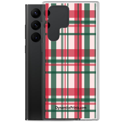 Red & Green Plaid Clear Case for Samsung® - Trump Tees