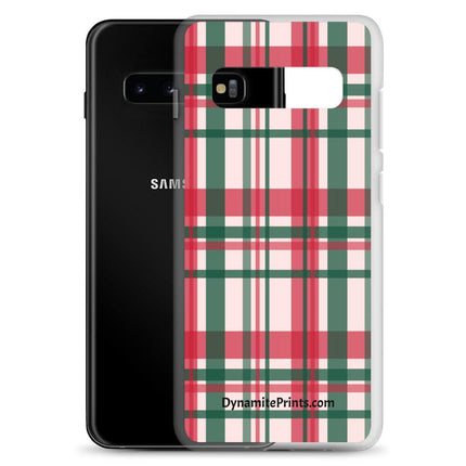 Red & Green Plaid Clear Case for Samsung® - Trump Tees