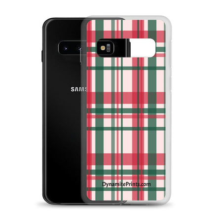 Red & Green Plaid Clear Case for Samsung® - Trump Tees