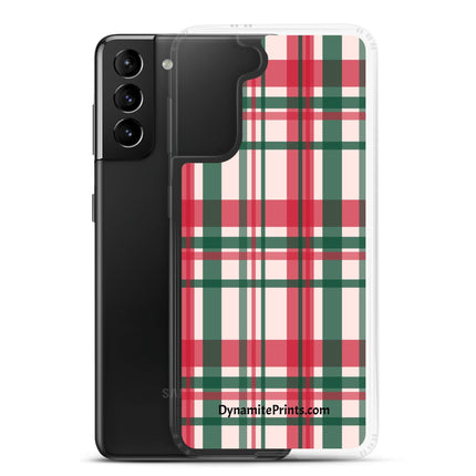 Red & Green Plaid Clear Case for Samsung® - Trump Tees