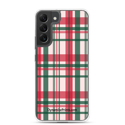 Red & Green Plaid Clear Case for Samsung® - Trump Tees